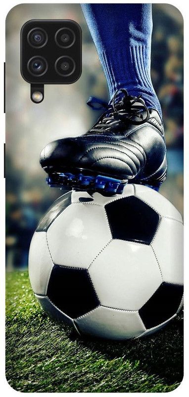 UMPRINT Back Cover for Samsung Galaxy F22, Messi Football messi10 Printed Back Cover  (Multicolor, Shock Proof, Pack of: 1)