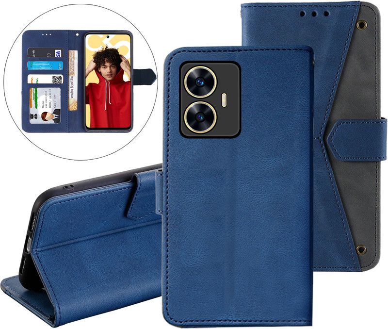 Autofocus Back Cover for Realme C55  (Blue, Magnetic Case, Pack of: 1)