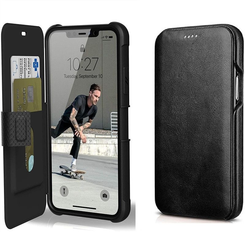 realtech Flip Cover for Apple iPhone 7 Plus / Apple iPhone 8 Plus  (Black, Magnetic Case, Pack of: 1)