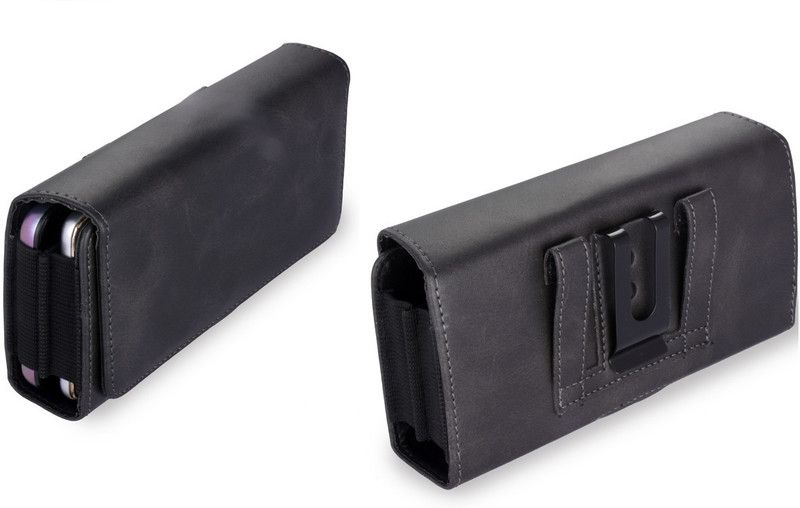 realtech Pouch for Motorola G5S Plus / Motorola M  (Black, Holster, Pack of: 1)