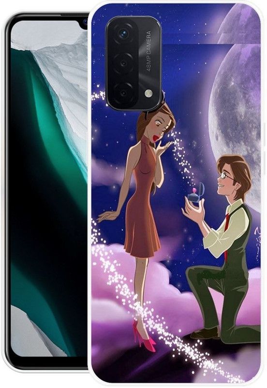 MUSKAY Back Cover for Oppo A74 5G  (Multicolor, Grip Case, Silicon, Pack of: 1)