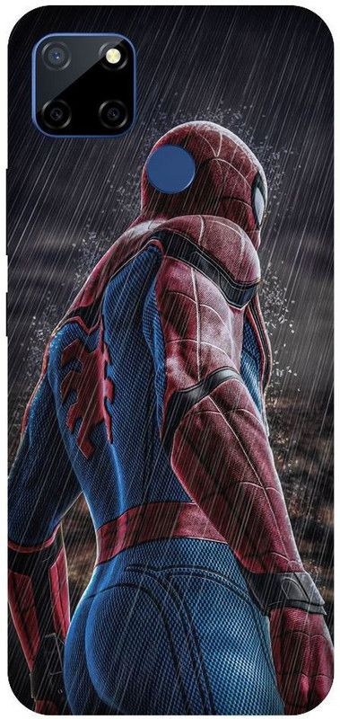 URCHIN Back Cover for Realme C12 Spiderman, Spiderman logo, Marval, superhero, Comic  (Multicolor, Shock Proof, Pack of: 1)