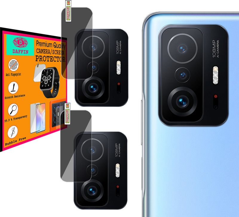 DAFFIN Back Camera Lens Glass Protector for Xiaomi 11T Pro 5G  (Pack of: 2)