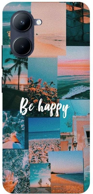 Vinsmoke Back Cover for Realme C33 Be-Happy-Aesthetic-Happy-Cute-124  (Multicolor, Shock Proof)