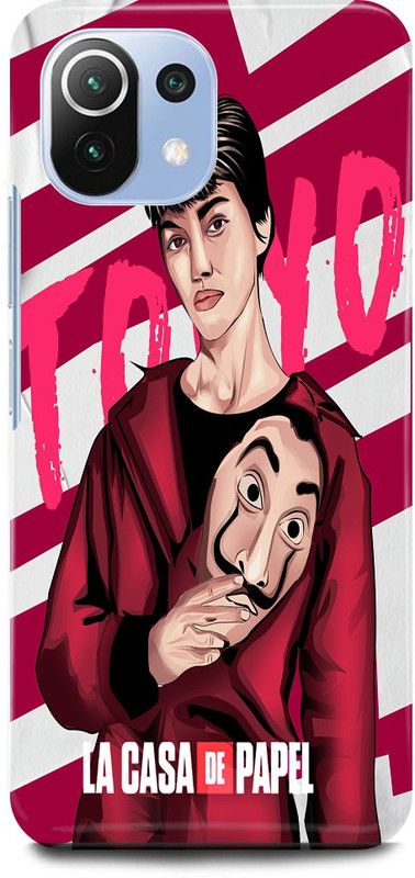JUGGA Back Cover for Mi 11 Lite, TOKYO, MONEY, HEIST, ACTOR  (Pink, Hard Case, Pack of: 1)