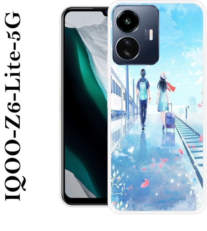 Sswastik Back Cover for IQOO Z6 Lite 5G  (Blue, Grip Case, Silicon)