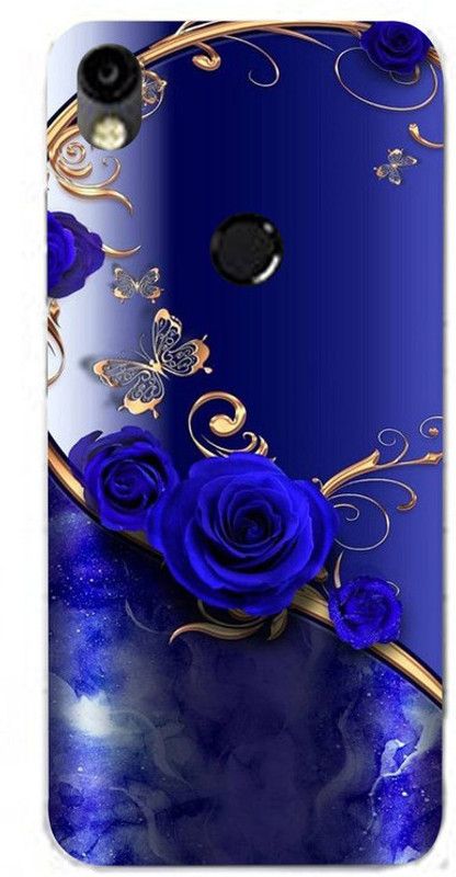 Golden Mask Back Cover for Sky Hawk Back Cover For Tecno Camon In3 Blus Background Blue Rose  (Multicolor, Waterproof, Silicon, Pack of: 1)