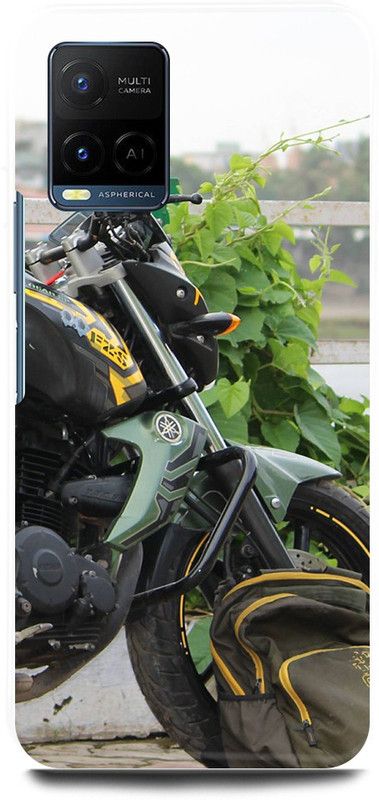 play fast Back Cover for Vivo Y33s, V2109 YAMAHA, FZ, FZS, BIKE  (Green, Hard Case, Pack of: 1)