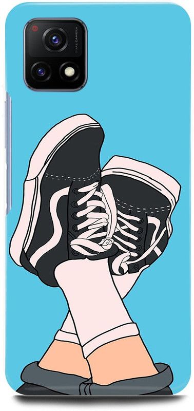 play fast Back Cover for Vivo Y72 5G, V2060 VANS, SHOES, LEGS  (Blue, Hard Case, Pack of: 1)