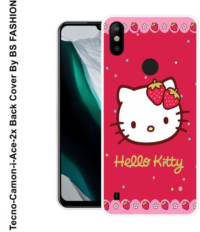 BSRAJ Back Cover for Tecno Camon i Ace 2x  (Pink, White, Flexible, Silicon)