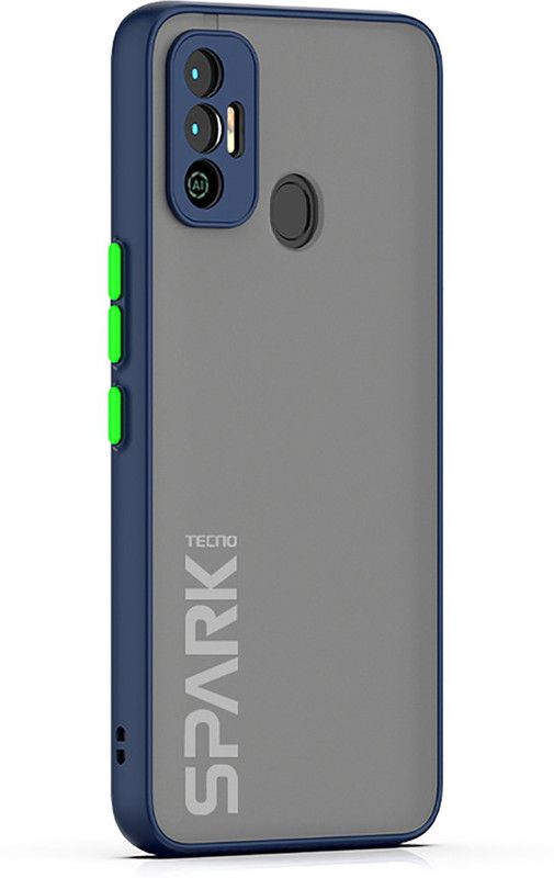 Instyle Back Cover for Tecno Spark 7  (Blue, Grip Case, Pack of: 1)