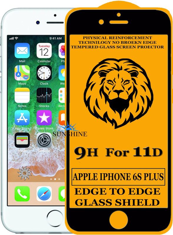 VILLA Edge To Edge Tempered Glass for Apple iPhone 6s Plus  (Pack of 1)
