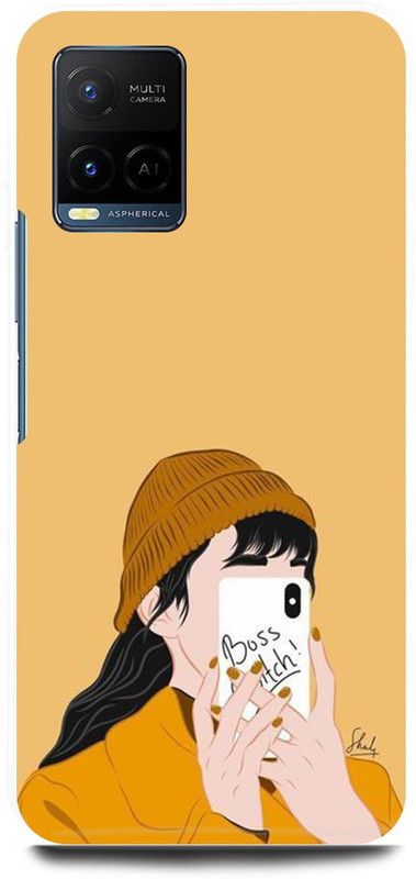 play fast Back Cover for Vivo Y21E CUTE, GIRL, LOVELY, GIRL, ART, SELFIE, GIRL  (Brown, Hard Case)