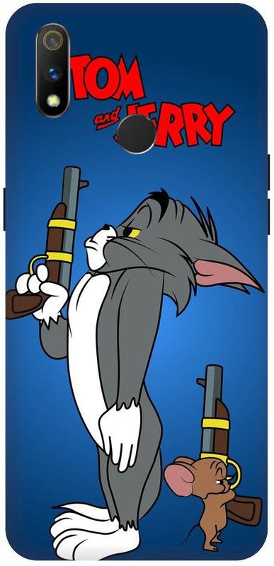 URCHIN Back Cover for Realme 3 Tom and jerry, Cartoon, Cartoon network, Tom, Jerry  (Multicolor, Shock Proof, Pack of: 1)