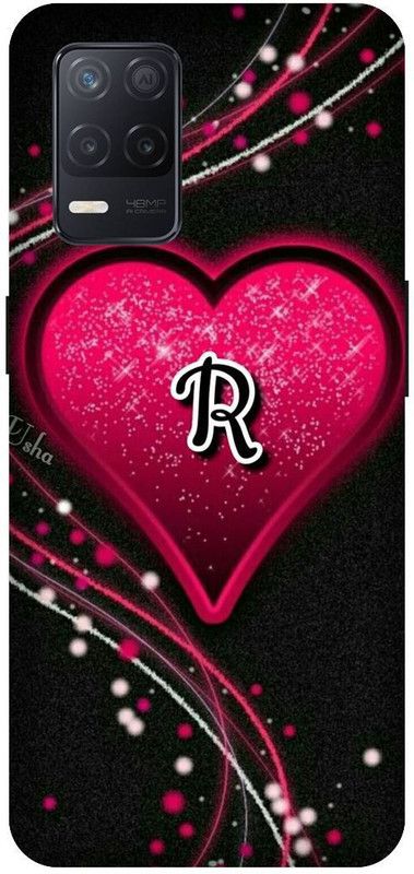 PHONE WALEY.COM Back Cover for Realme 8 (5G) , RMX3241 ,R letter,R name R word , Printed Back Cover  (Pink, Hard Case, Pack of: 1)