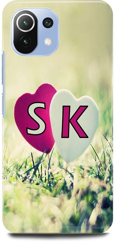 JUGGA Back Cover for Mi 11 Lite, S LOVES K NAME,S NAME, K LETTER, ALPHABET,S LOVE K NAME  (Green, Hard Case, Pack of: 1)