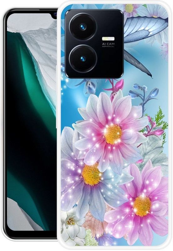 INDIALAND Back Cover for Vivo Y22  (Multicolor, Grip Case, Silicon)
