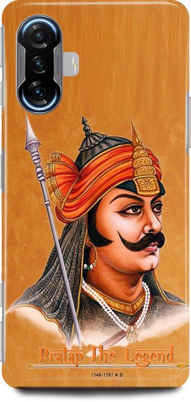 play fast Back Cover for POCO F3 GT MAHARANA, PRATAP, HISTORY, KING, MEWAR  (Orange, Hard Case, Pack of: 1)