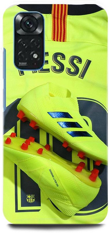 play fast Back Cover for Redmi Note 11S LIONEL, MESSI, JERSEY, SHOES  (Green, Hard Case, Pack of: 1)