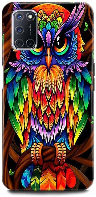 MP ARIES MOBILE COVER Back Cover for Vivo V19,1933 OWL, FUNNY OWL, NIGHT WATCH OWL PRINTED  (Multicolor, Hard Case)