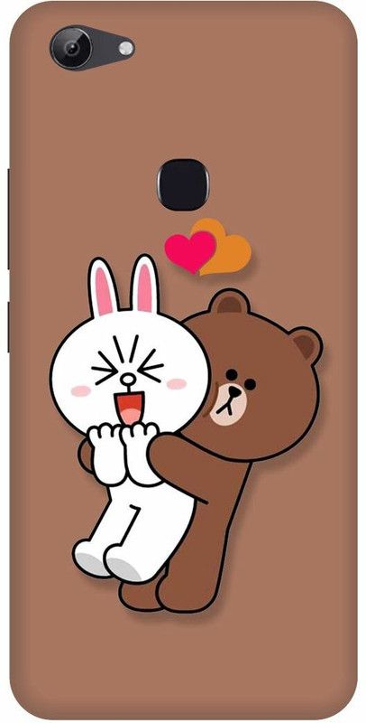 FRONK Back Cover for vivo Y81, vivo 1803 TENOR, LOVE, COUPLE  (Brown, Hard Case, Pack of: 1)