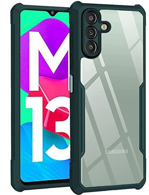 VCASE Back Cover for SAMSUNG Galaxy M13 4G  (Transparent, Black)