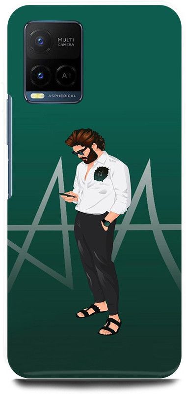 play fast Back Cover for Vivo Y33s, V2109 ALLU, ARJUN, SOUTH, HERO, ACTOR, PUSHPA  (Green, Hard Case, Pack of: 1)