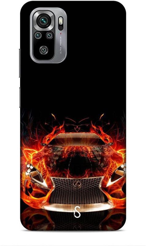 Coverland Back Cover for Mi Redmi Note 10, Mi Redmi Note 10S  (Black, Orange)