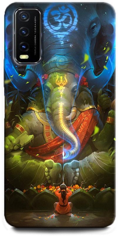 WallCraft Back Cover for Vivo Y12G, V2068 GANESH JI, GANPATI, LORD GANESHA, GOD  (Multicolor, Dual Protection, Pack of: 1)