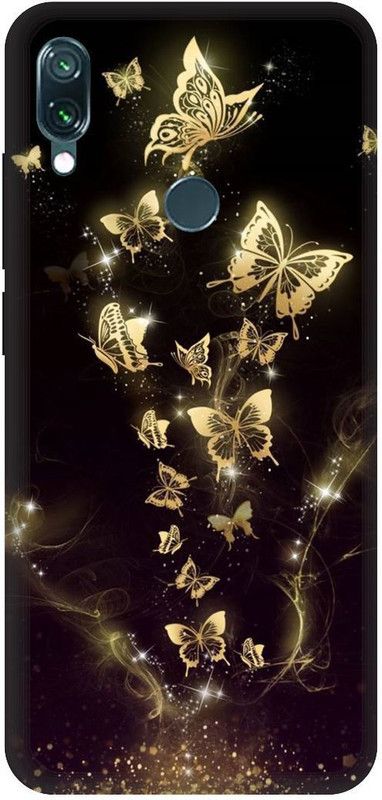 Yoprint Back Cover for Mi Redmi Note - 7-butterfly printed back cover  (Multicolor, Shock Proof, Pack of: 1)