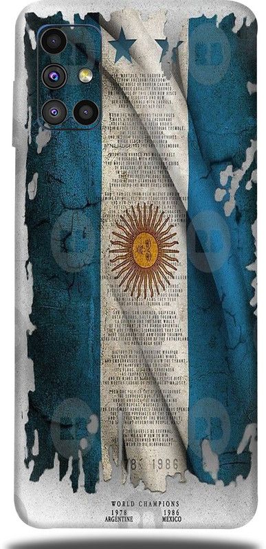 CLAXA Argentina Flag Samsung Galaxy M51 Ultra Back Skin Guard, Argentina Flag Mobile Skin  (Argentina Flag Skin With Super matte finish)
