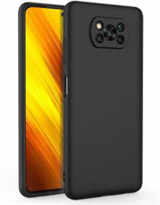 Mozo Back Cover for Poco X3, X3 Pro  (Black, Flexible, Pack of: 1)