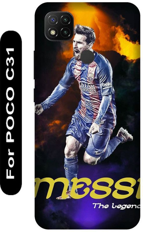 KARJUN Back Cover for POCO C31 ( Lione Messi Printed ) Mobile case cover  (Multicolor, 3D Case, Pack of: 1)