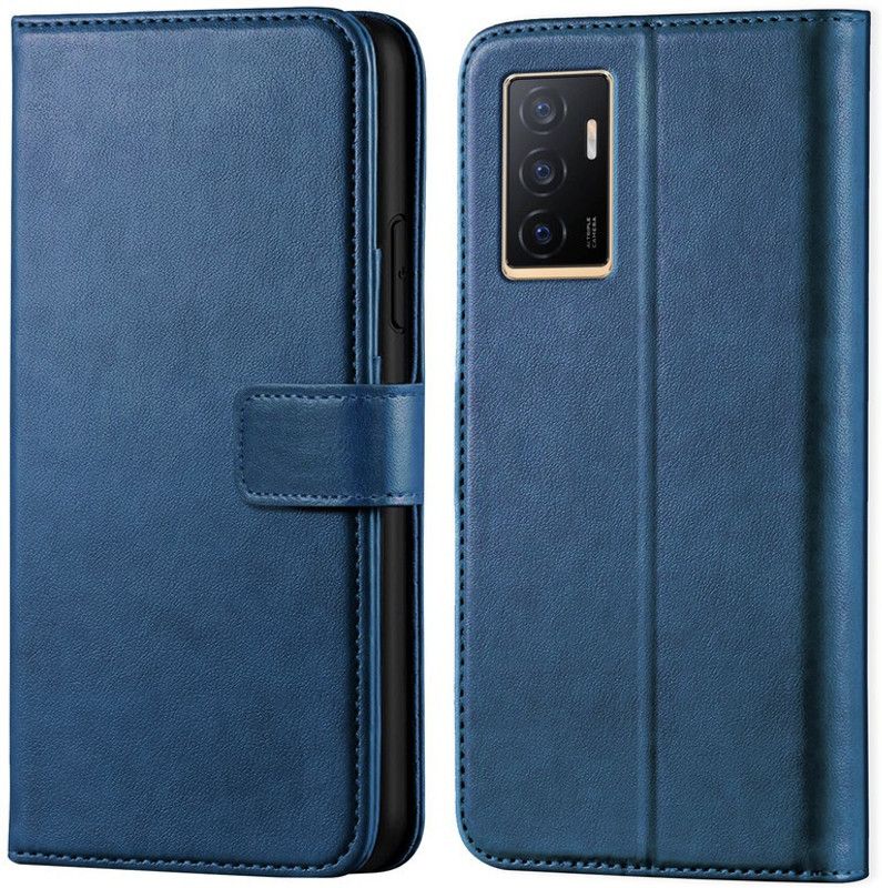 ponyta Flip Cover for Vivo V23e  (Blue, Dual Protection, Pack of: 1)