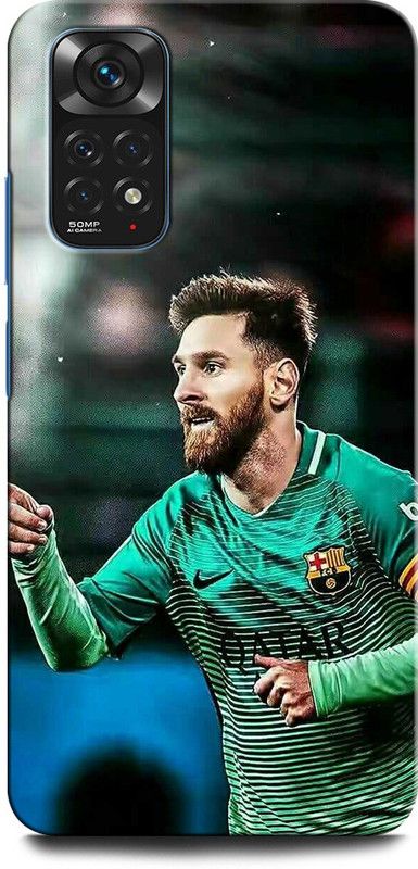 ORBIQE Back Cover for Redmi Note 11s MESSI, LIONE MESSI, FOTBALL, MESSI 10, BARCELONA, SPORTS  (Multicolor, Hard Case)