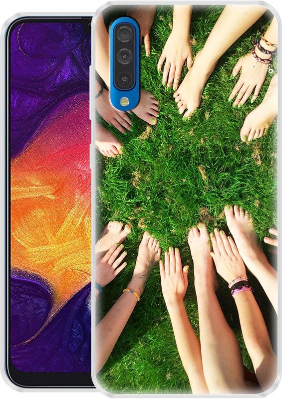 Nainz Back Cover for Samsung Galaxy A50  (Multicolor, Grip Case, Silicon, Pack of: 1)