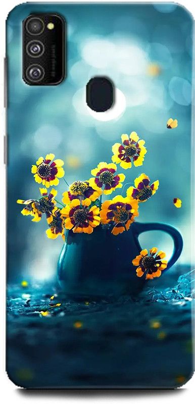 WallCraft Back Cover for Samsung Galaxy M30s FLOWERS, NATURE, SPARKLE, YELLOW, FLOWER, GLITTER, ART, TEXTURE, BEAUTY  (Multicolor, Dual Protection, Pack of: 1)