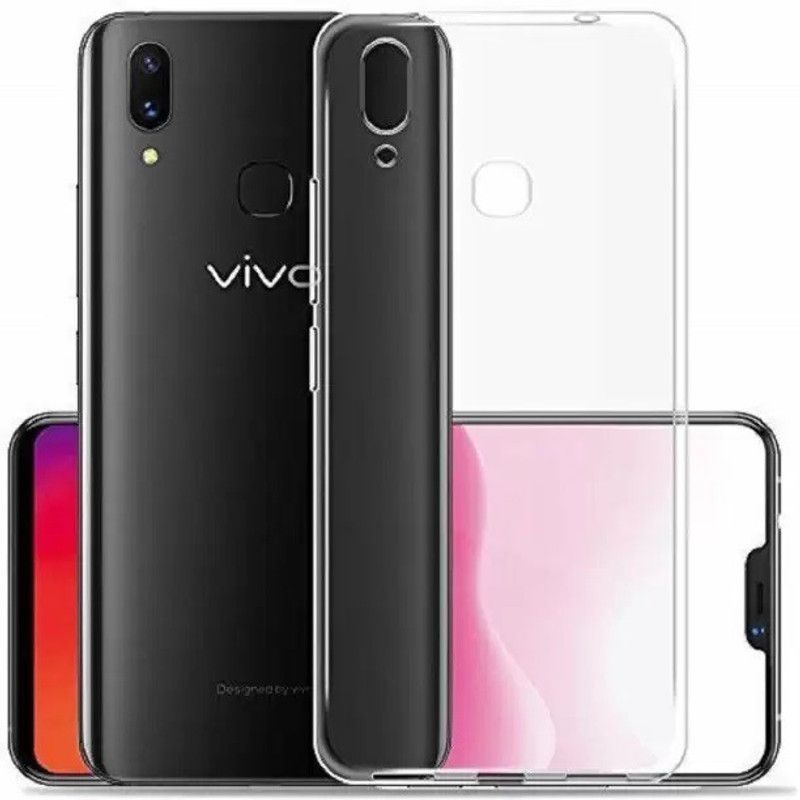 Monagamy Back Cover for Vivo V11  (White, Transparent, Grip Case, Pack of: 1)