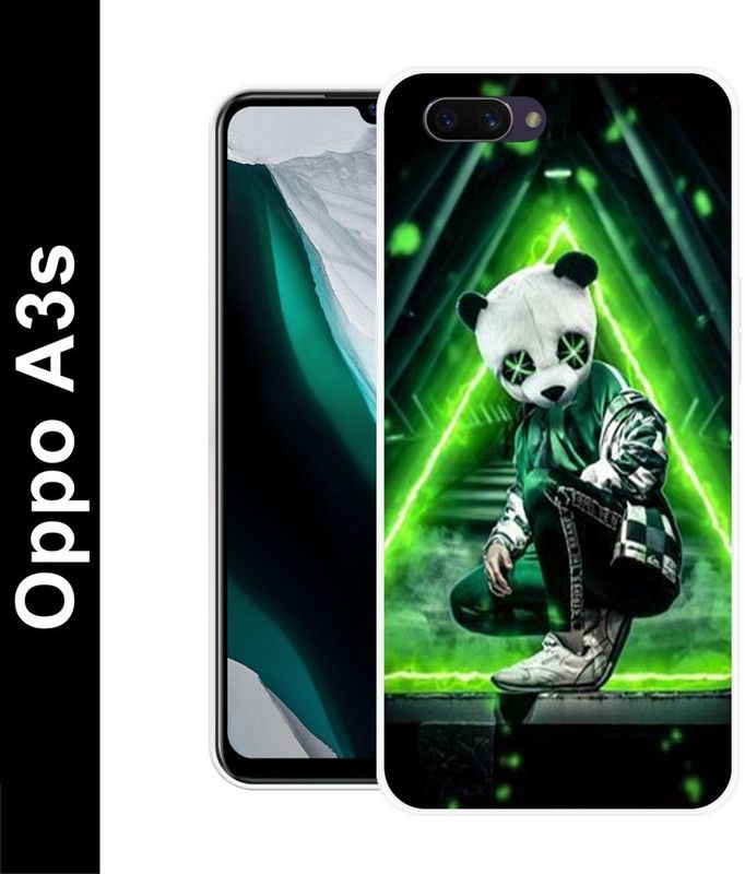 Aabra Back Cover for Oppo A3s  (Green, Flexible, Silicon, Pack of: 1)