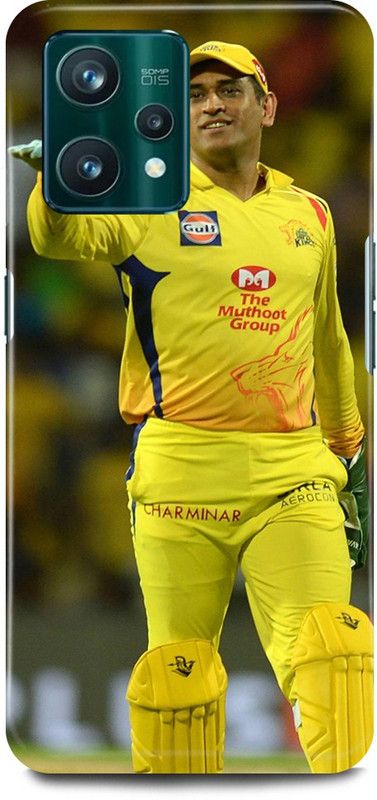 FIKORA Back Cover for Realme C31, RMX3501, MS, DHONI, MAHENDRA, SINGH, DHONI, CSK, PLAYER  (Yellow, Hard Case, Pack of: 1)