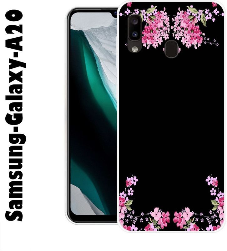 CellWorld Back Cover for Samsung Galaxy A20  (Black, Pink, Silicon)