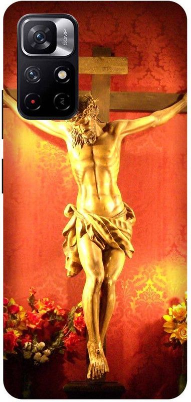 DIKRO Back Cover for POCO M4 Pro 5G, JESUS, CROSS, GOD, CHRIST  (Yellow, Hard Case, Pack of: 1)