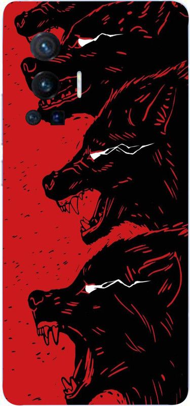 Mclaxa Vivo X 70Pro, vivo x 70pro, Vivo X 70Pro Mobile Skin  (Red Wolf Skin With Super matte finish)