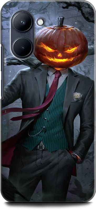 WallCraft Back Cover for Realme C33, RMX3624 JACK, HALLOWEEN, PUMPKIN, SCARY  (Multicolor, Dual Protection, Pack of: 1)
