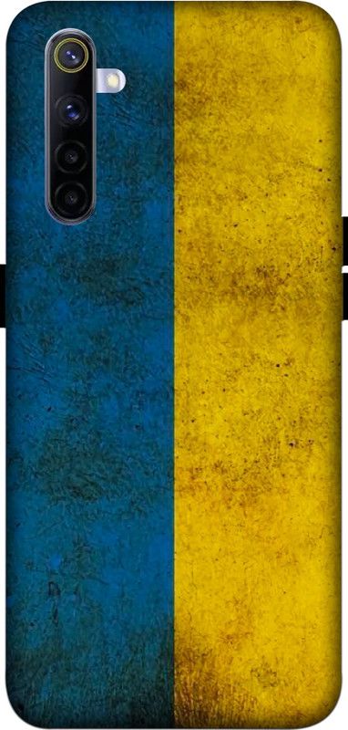 kolli Back Cover for Realme 6  (Blue, Yellow, Hard Case, Pack of: 1)