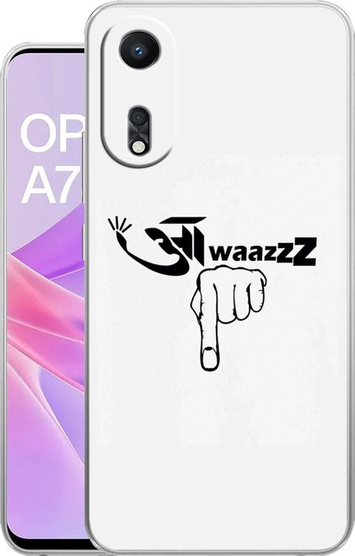 Selfless Back Cover for Oppo A78 5G  (White, Black, Silicon, Pack of: 1)