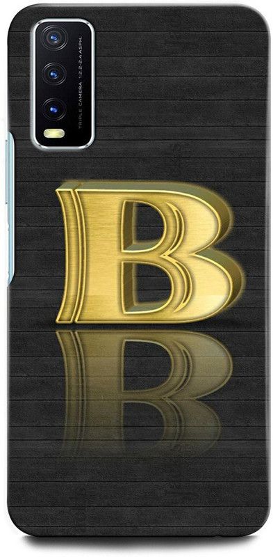 GRAFIQE Back Cover for Vivo Y20i V2027 B, B LETTER, B ALPHABET, B DESIGN  (Multicolor, Shock Proof, Pack of: 1)