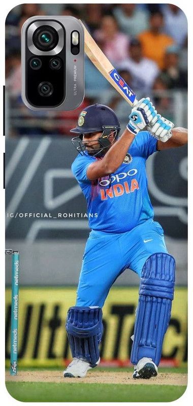 DIKRO Back Cover for REDMI Note 10S, MZB08PLIN, ROHIT, SHARMA, INDIAN, PLAYER, MUMBAI, INDIANS  (Blue, Hard Case, Pack of: 1)
