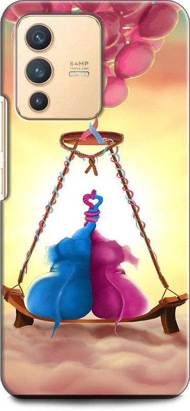 Wall Art Back Cover for Vivo V23 PRO (5G) Play Together, Happy Banner, Child playing  (Multicolor, Dual Protection, Pack of: 1)