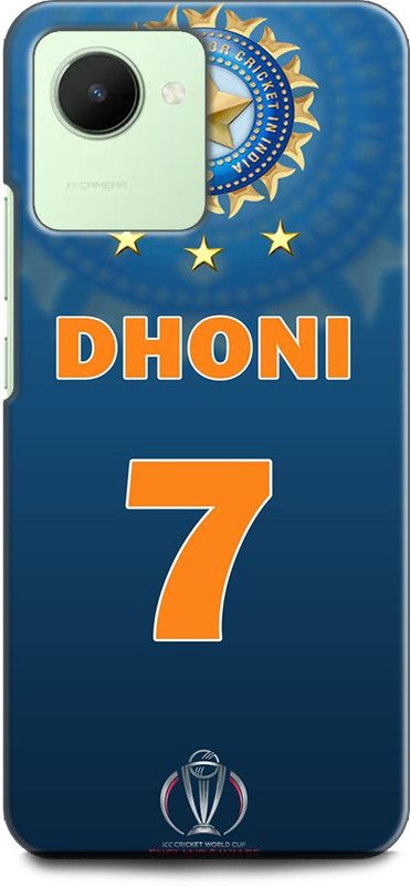 WallCraft Back Cover for Realme Narzo 50i Prime, RMX3506 MAHENDRA SINGH DHONI, SPORTS, JERSEY, INDIAN JERSEY,  (Multicolor, Dual Protection, Pack of: 1)